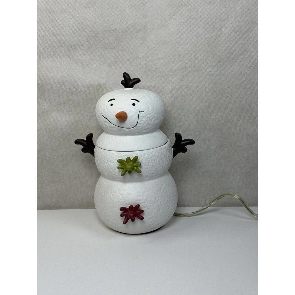 Gold Canyon Jolly Snowman Candle Warmer Scent Pod Electric Holiday Box 82997